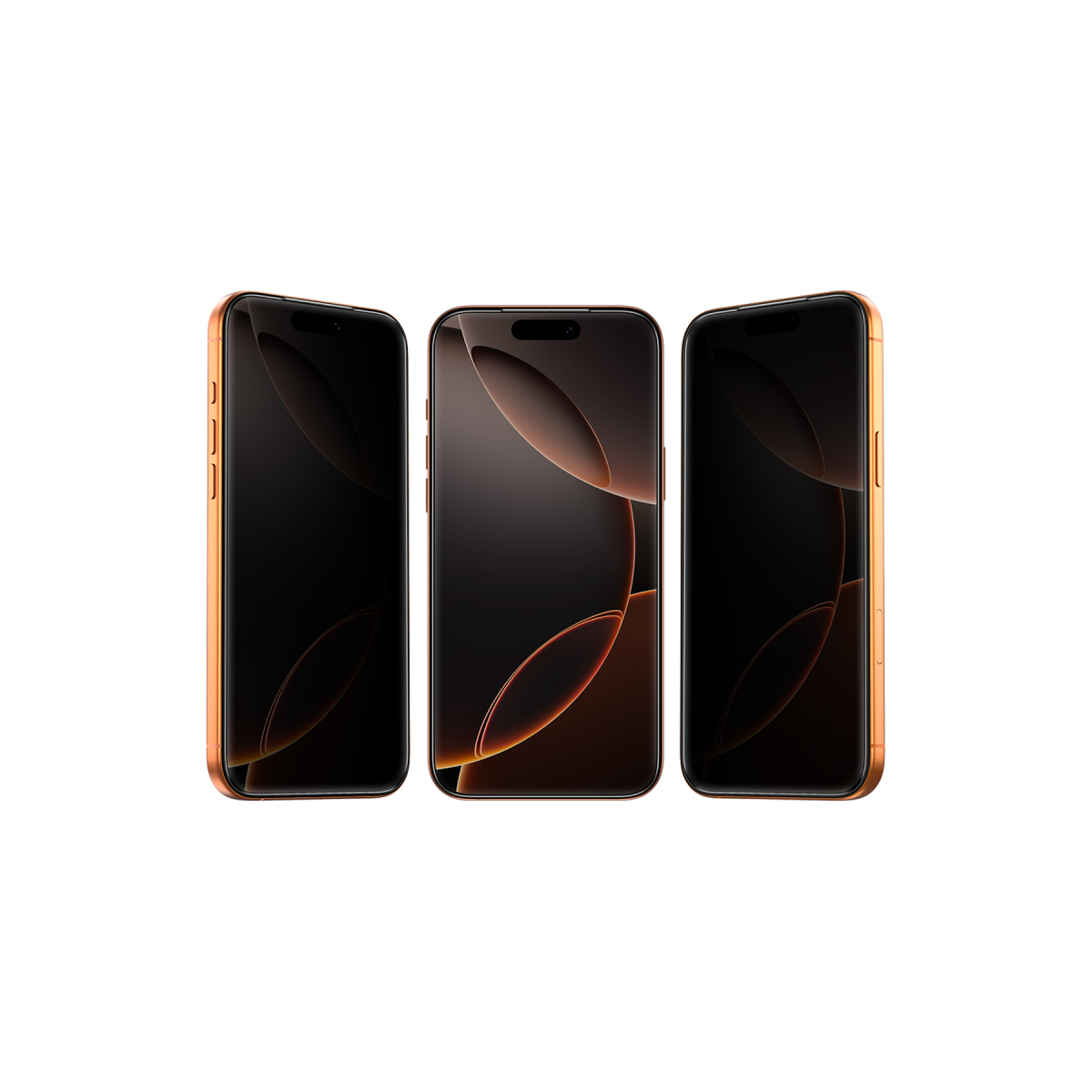 Keephone Apple iPhone 18 Pro Max 360 4 Way Privacy Cam Ekran Koruyucu - Siyah