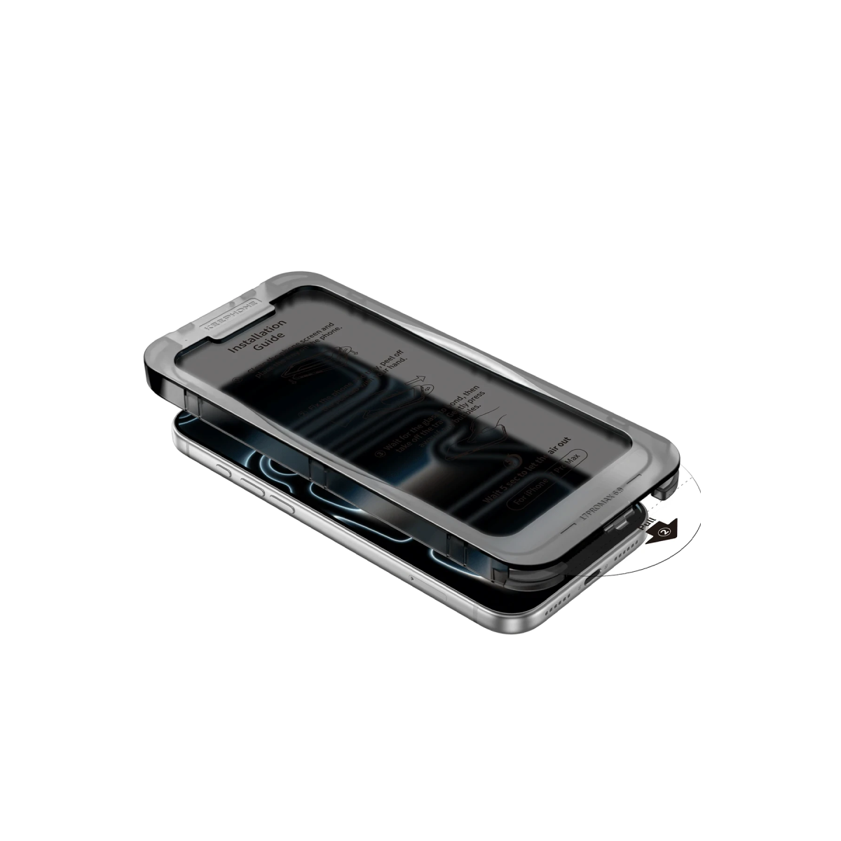 Keephone Apple iPhone 18 Pro Max EasyFit Hayalet Cam Ekran Koruyucu - Siyah