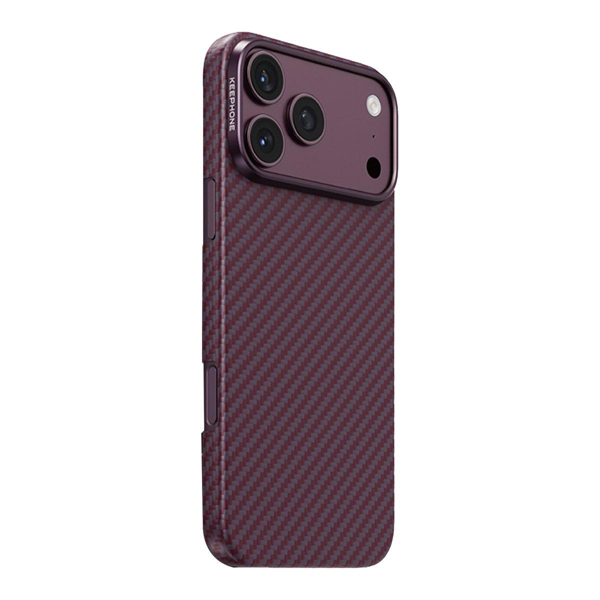 Keephone Apple iPhone 18 Pro Max Kevlar Diago Magsafe Kılıf  - Bordo