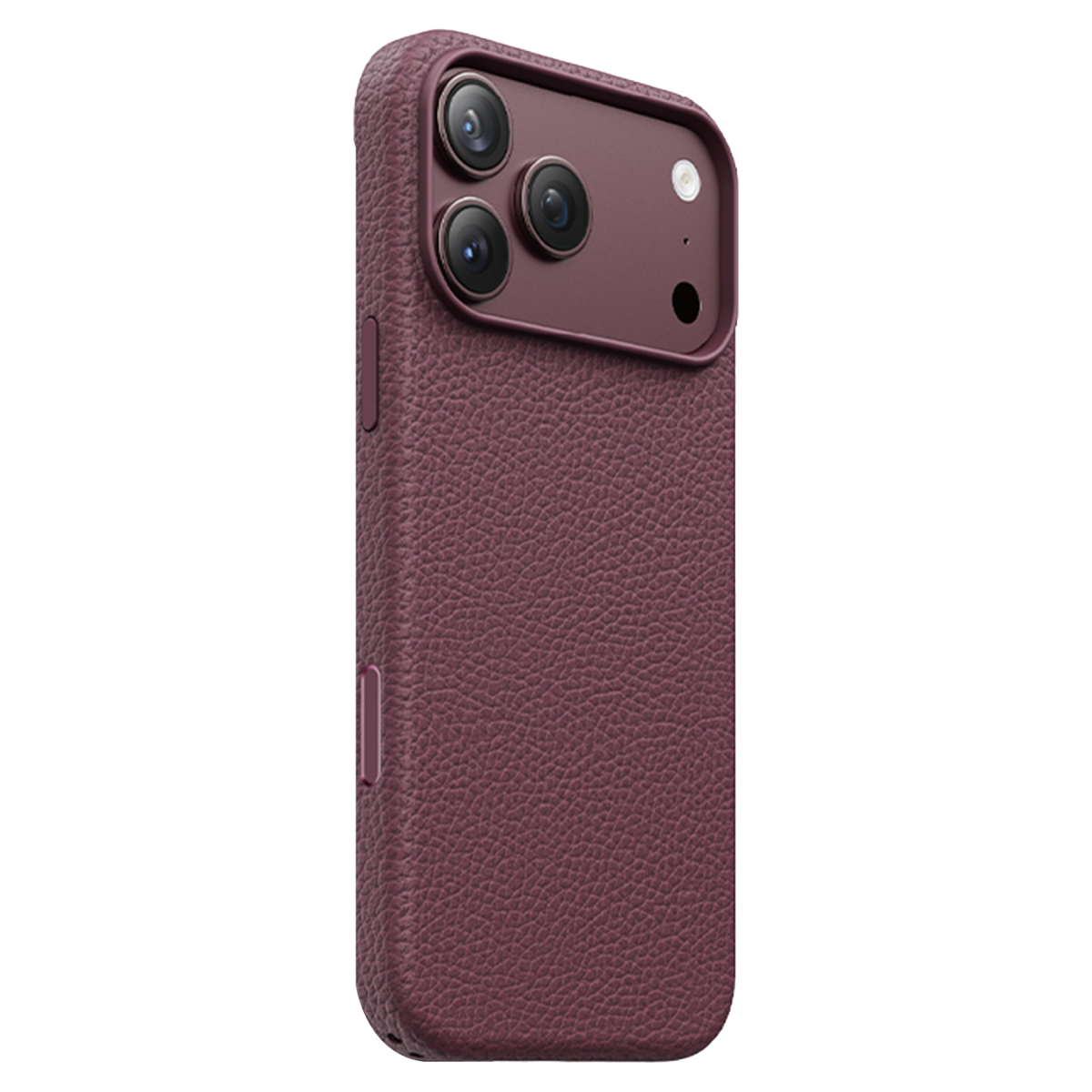 Keephone Apple iPhone 18 Pro Max Lycucci Deri Manyetik Kapak - Bordo