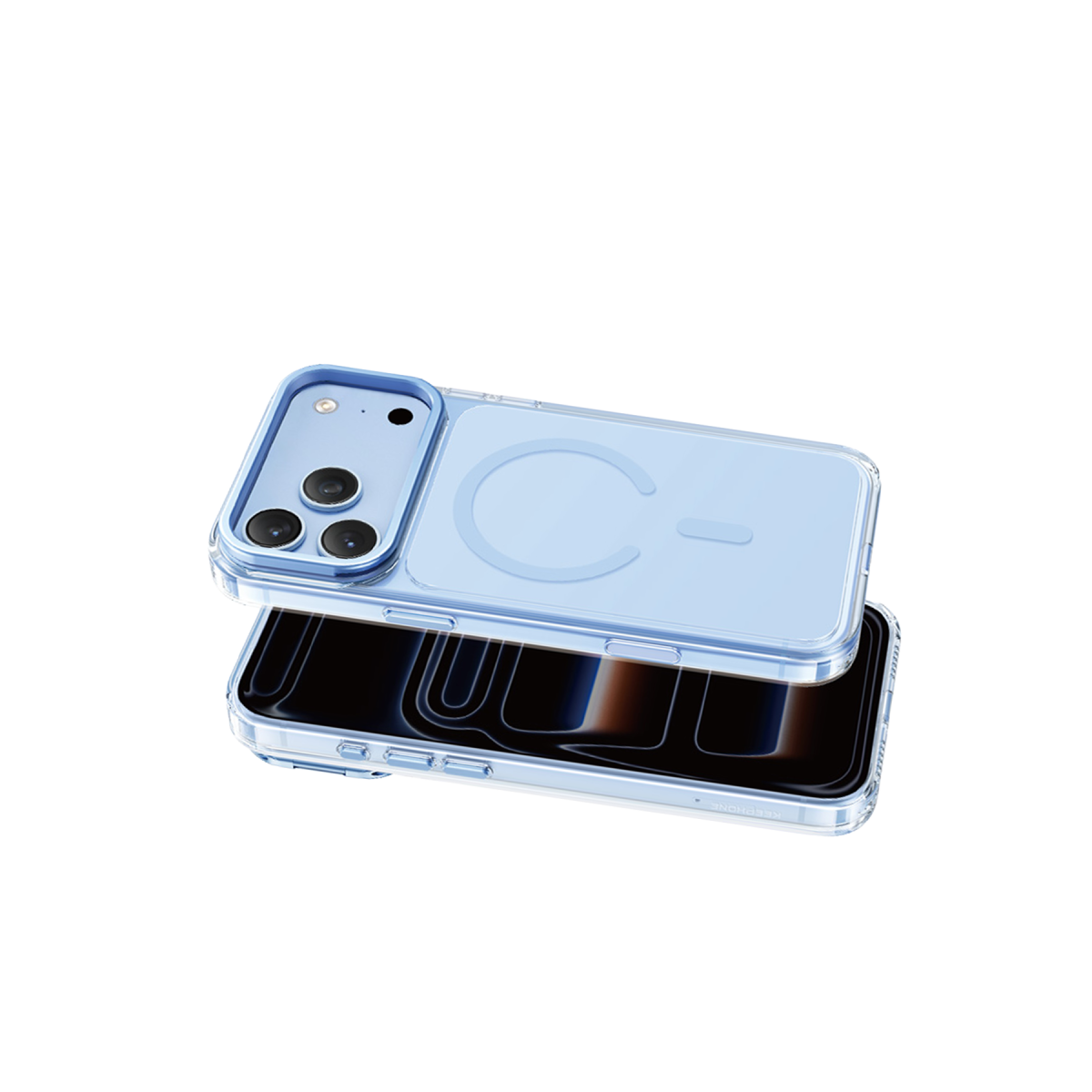 Keephone Apple iPhone 18 Pro Max Magicam Standlı Magsafe Kapak - Açık Mavi