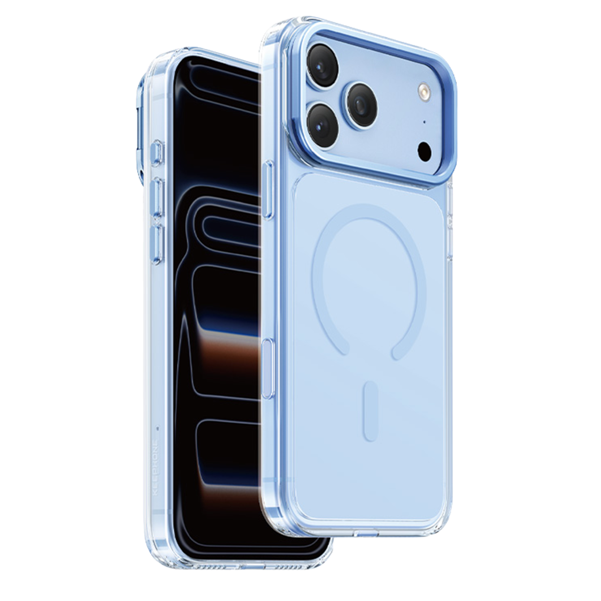 Keephone Apple iPhone 18 Pro Max Magicam Standlı Magsafe Kapak - Açık Mavi