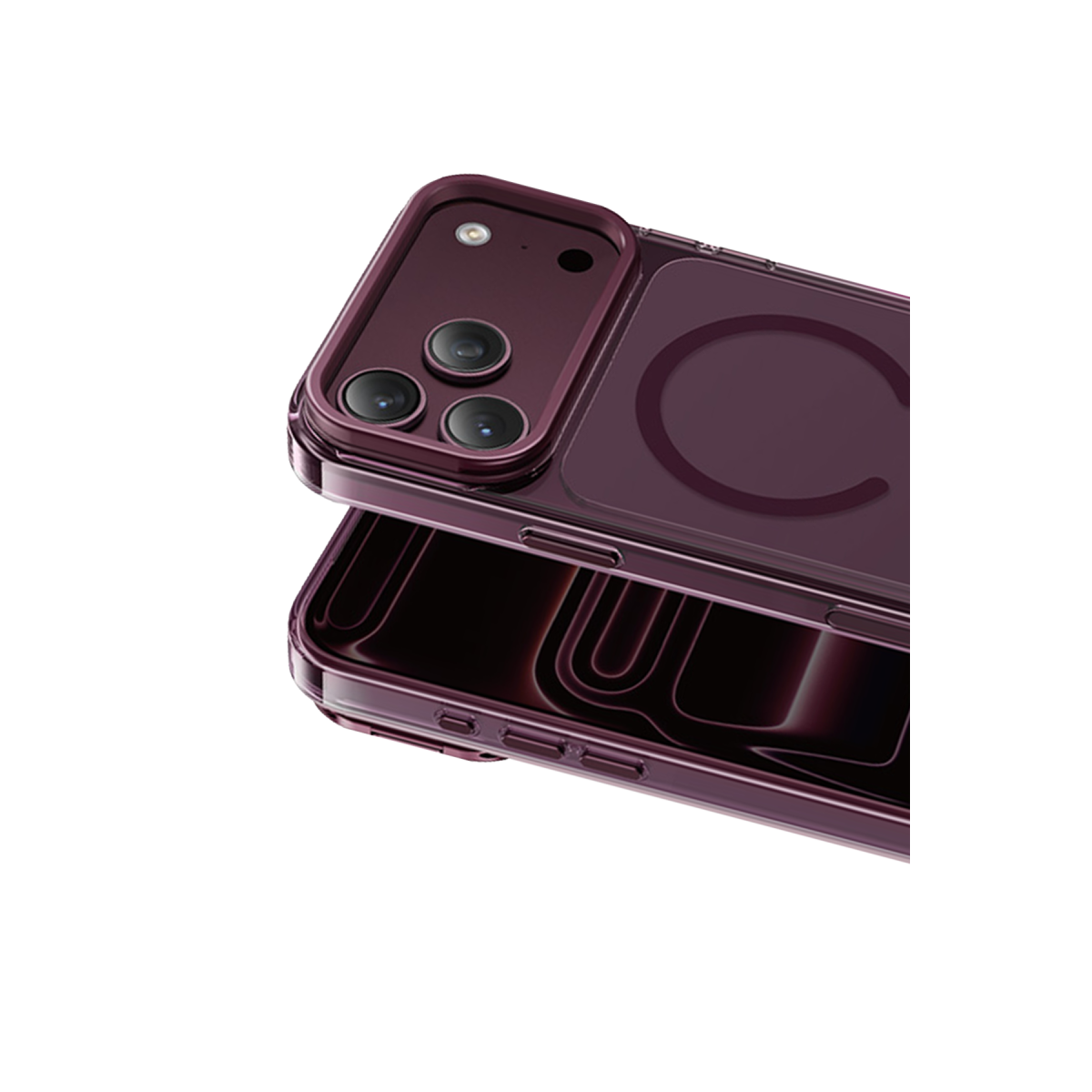 Keephone Apple iPhone 18 Pro Max Magicam Standlı Magsafe Kapak - Bordo