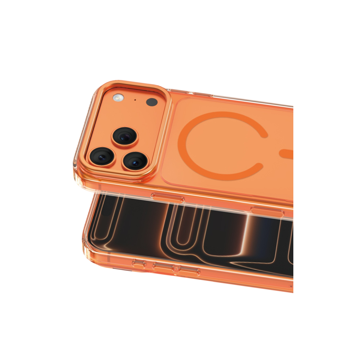 Keephone Apple iPhone 18 Pro Max Magicam Standlı Magsafe Kapak - Turuncu