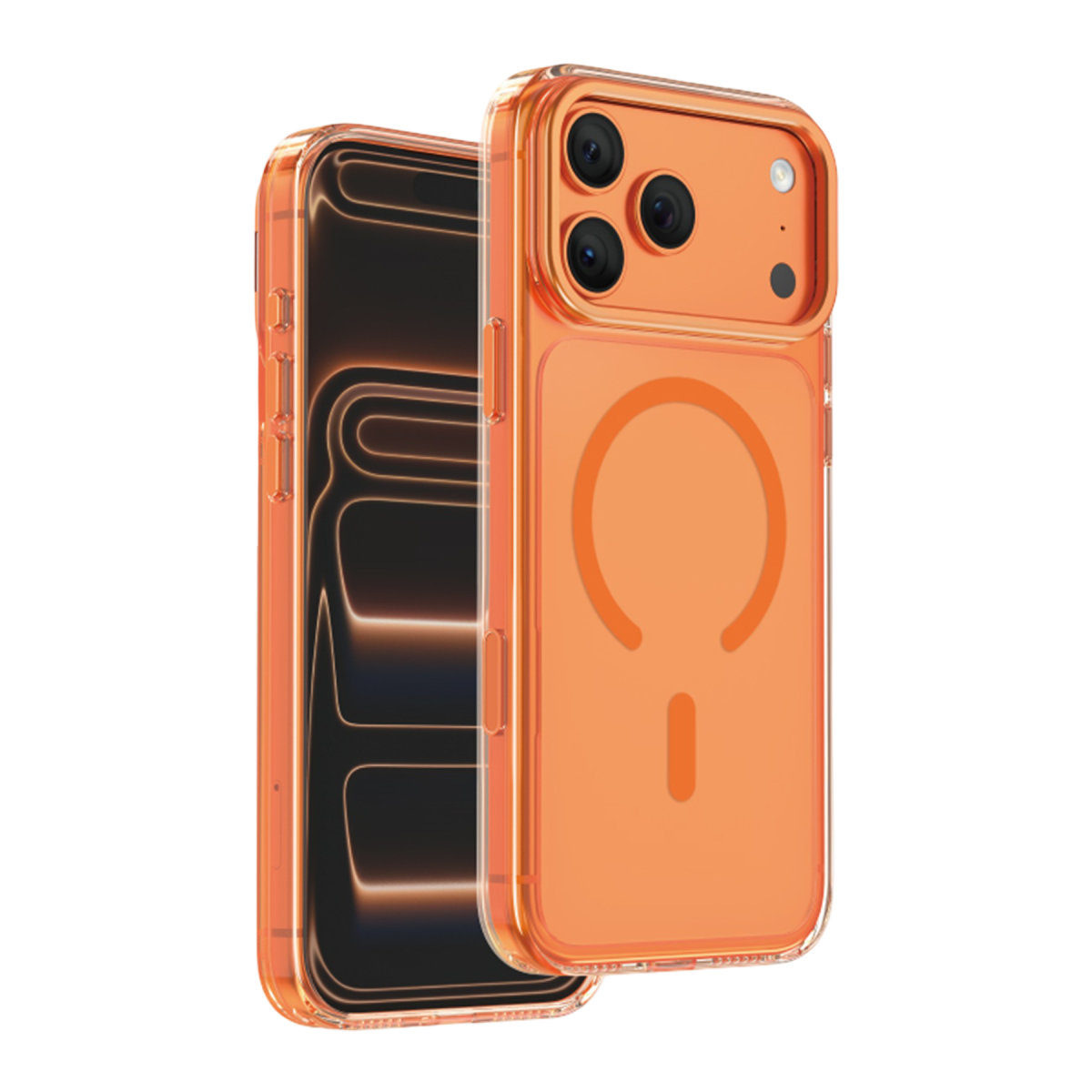 Keephone Apple iPhone 18 Pro Max Magicam Standlı Magsafe Kapak - Turuncu