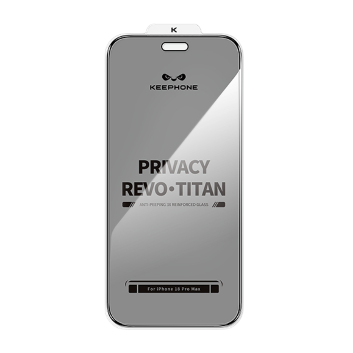 Keephone Apple iPhone 18 Pro Max Revo Titan Hayalet Cam Ekran Koruyucu - Siyah