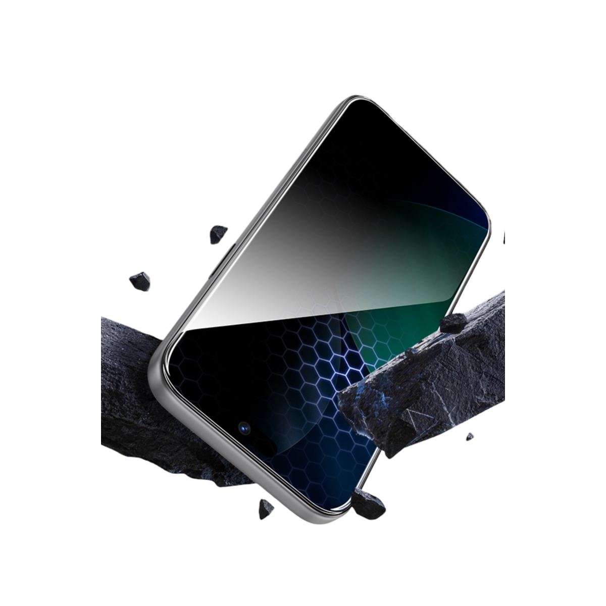 Keephone Apple iPhone 18 Pro Max Revo Titan Hayalet Cam Ekran Koruyucu - Siyah
