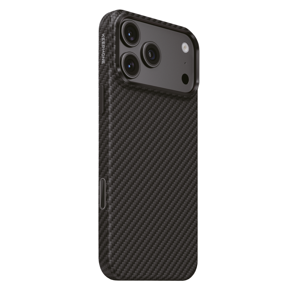 Keephone Apple iPhone 18 Pro Max Titan Aramid Fiber Magsafe Kapak - Twill Black