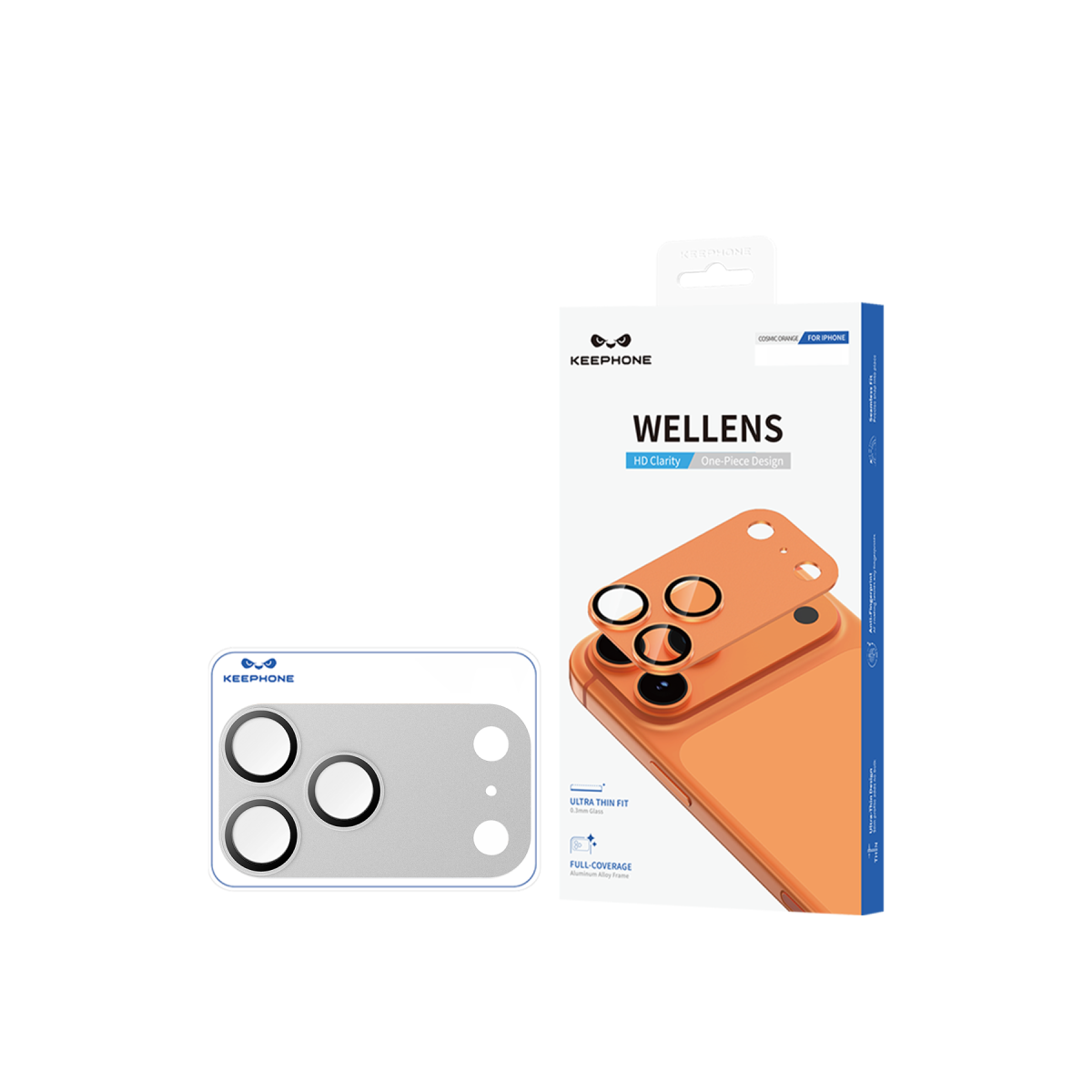 Keephone Apple iPhone 18 Pro Max Wellens Kamera Lens Koruyucu - Gümüş