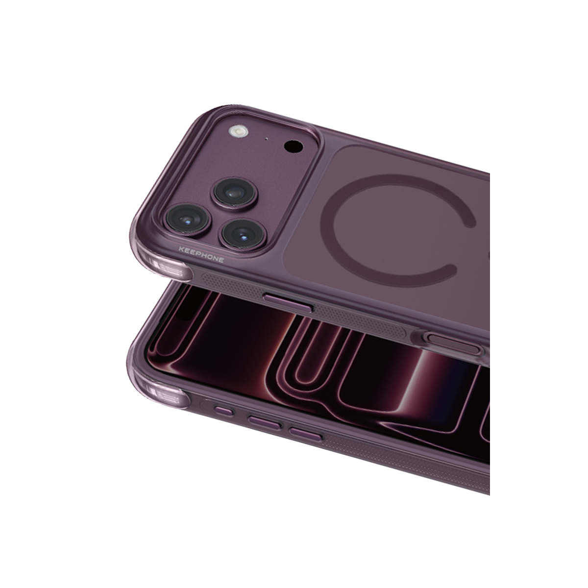 Keephone Apple iPhone 18 Pro Monica Airbag Magsafe Kapak - Bordo
