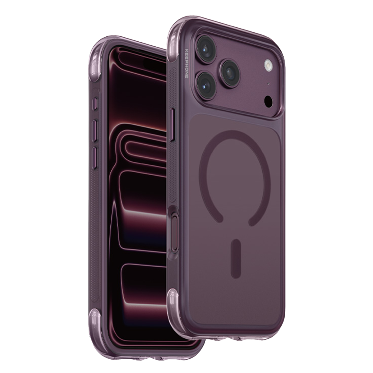 Keephone Apple iPhone 18 Pro Monica Airbag Magsafe Kapak - Bordo