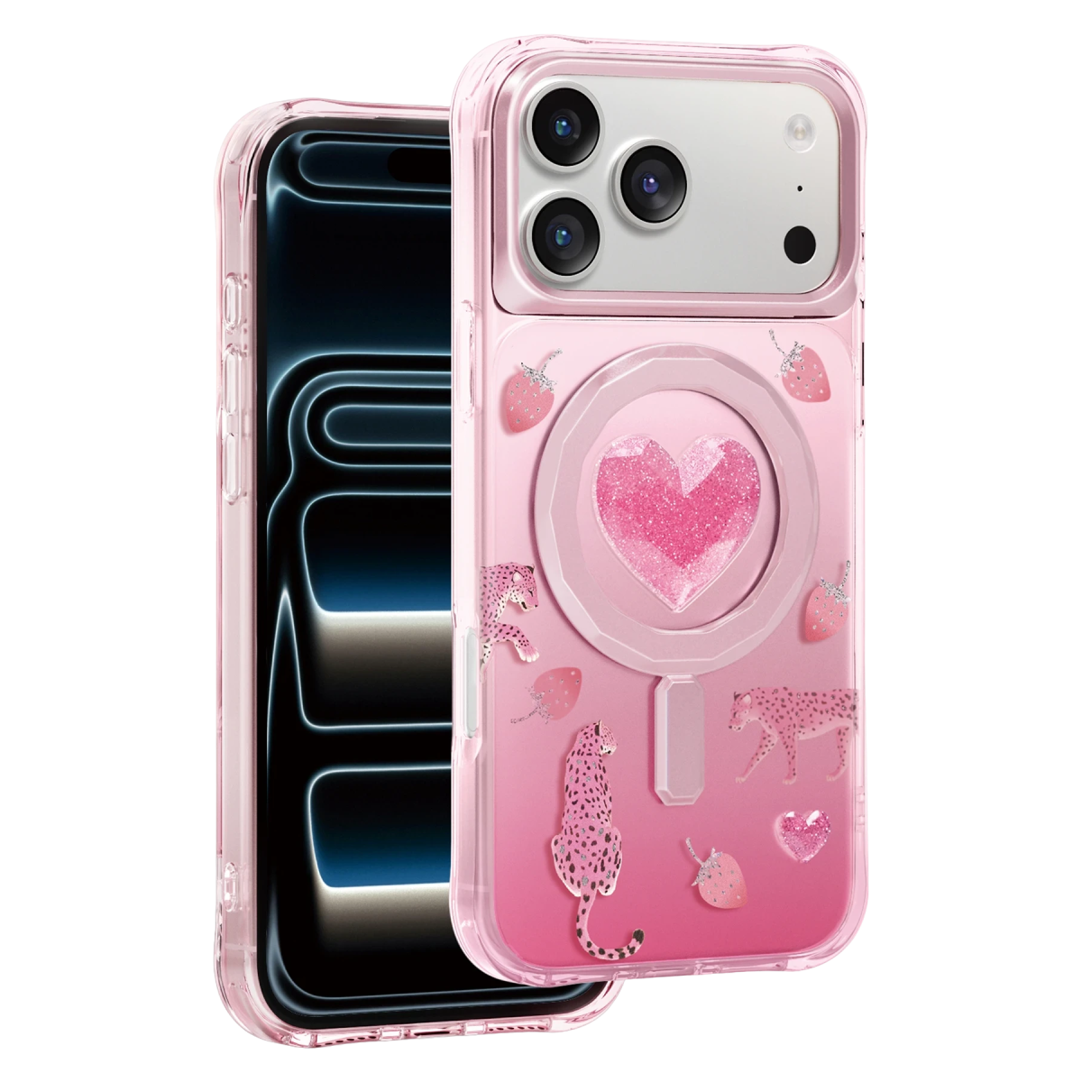 Keephone Apple iPhone 18 Pro Peachy Magsafe Kapak - Pembe