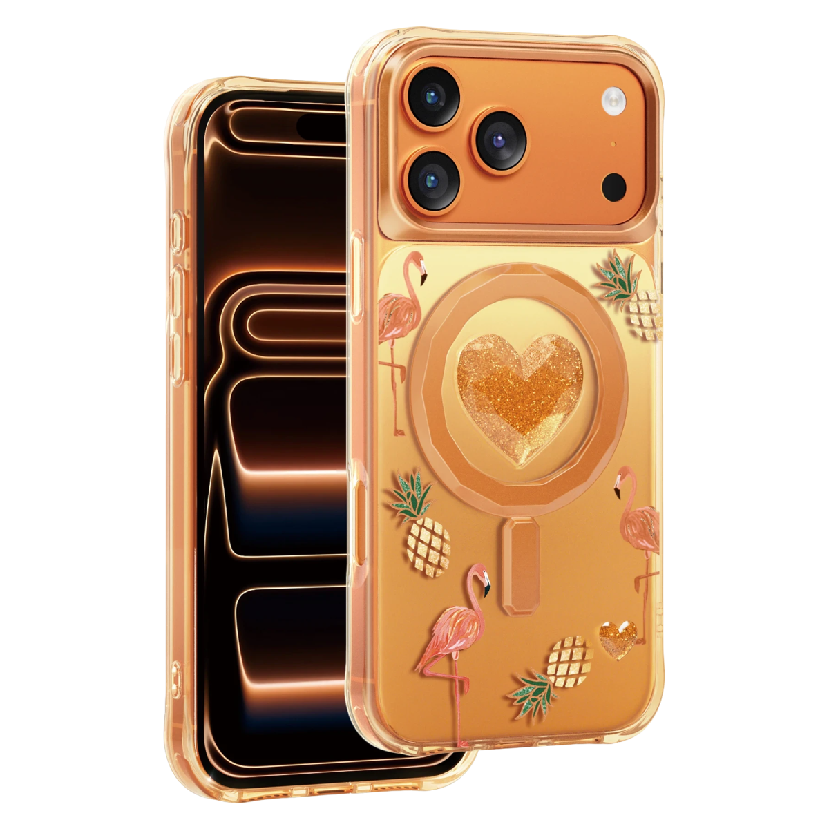 Keephone Apple iPhone 18 Pro Peachy Magsafe Kapak - Turuncu