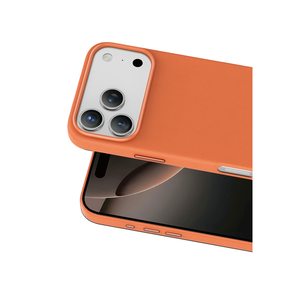 Keephone Apple iPhone 18 Pro Peekaboo Magsafe Kapak - Turuncu