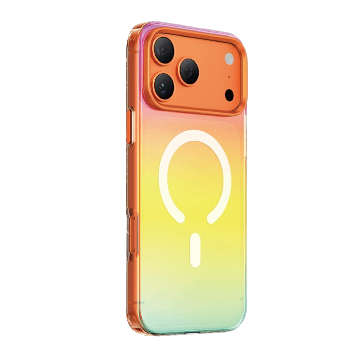 Keephone Apple iPhone 18 Pro Rainbow Magsafe Kapak - Turuncu