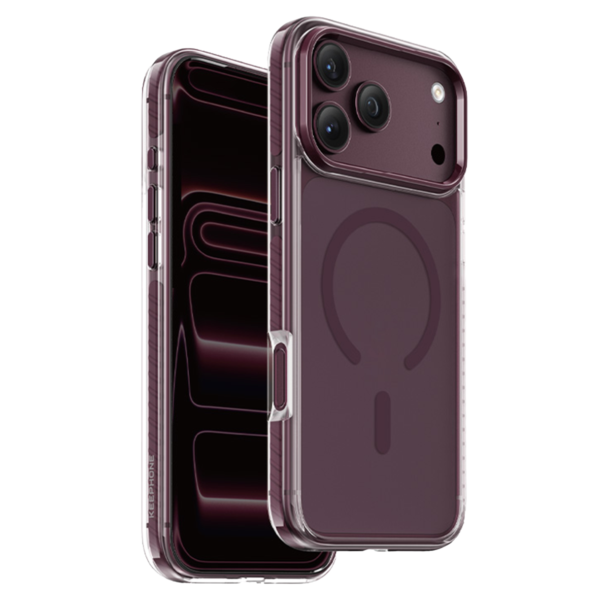 Keephone Apple iPhone 18 Pro Shockstar Magsafe Kapak - Bordo
