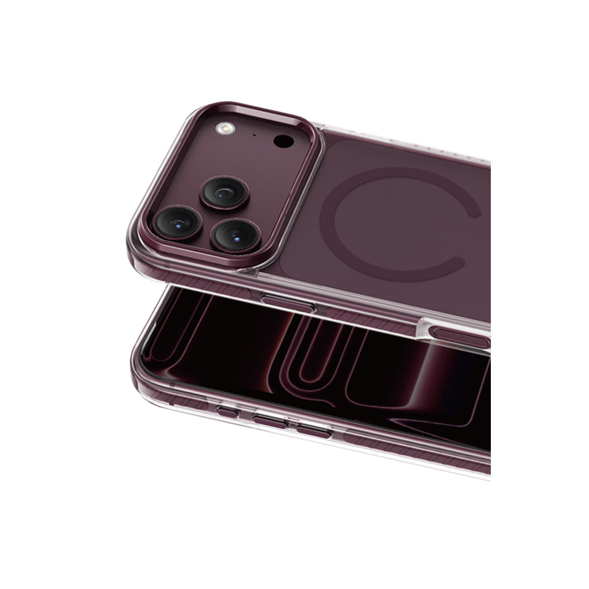Keephone Apple iPhone 18 Pro Shockstar Magsafe Kapak - Bordo