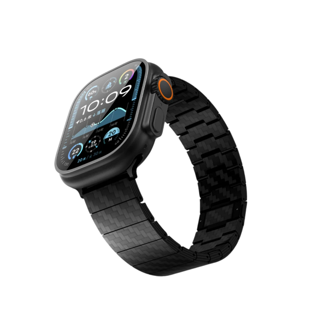 Keephone Apple Watch Ultra 2 49mm Morgan Aramid Fiber Kordon - Siyah