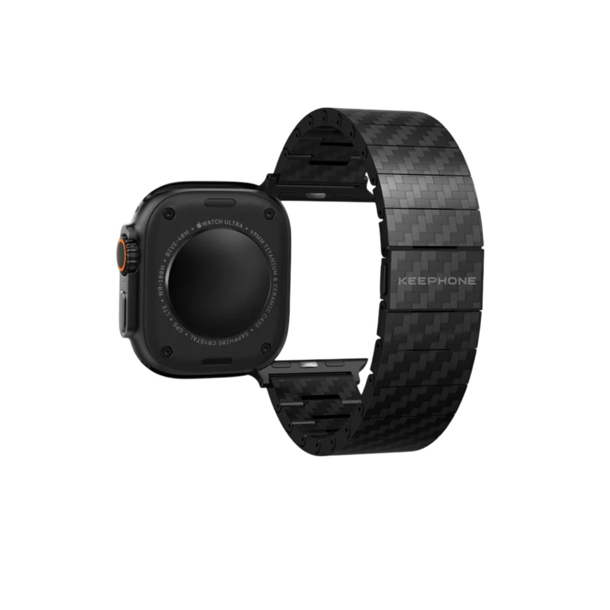 Keephone Apple Watch Ultra 2 49mm Morgan Aramid Fiber Kordon - Siyah