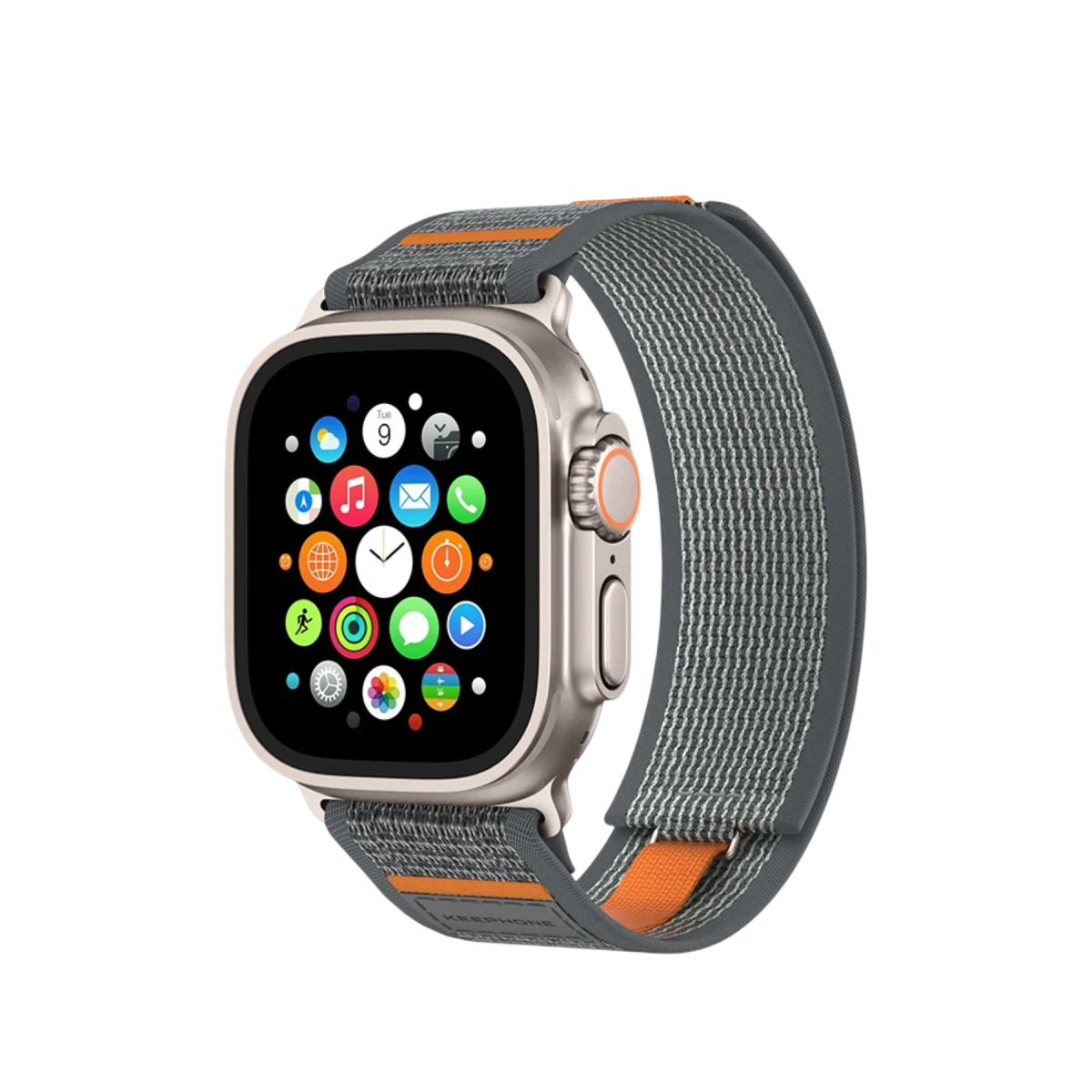 Keephone Apple Watch Ultra 2 49mm Musse Kumaş Kordon - Gri