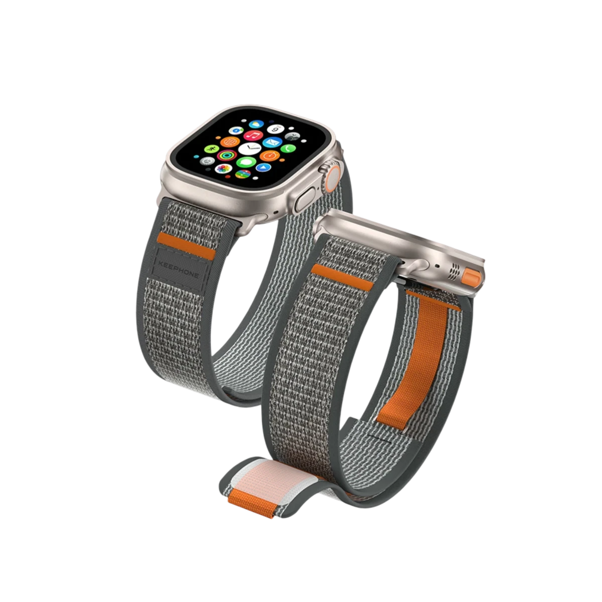 Keephone Apple Watch Ultra 2 49mm Musse Kumaş Kordon - Koyu Yeşil