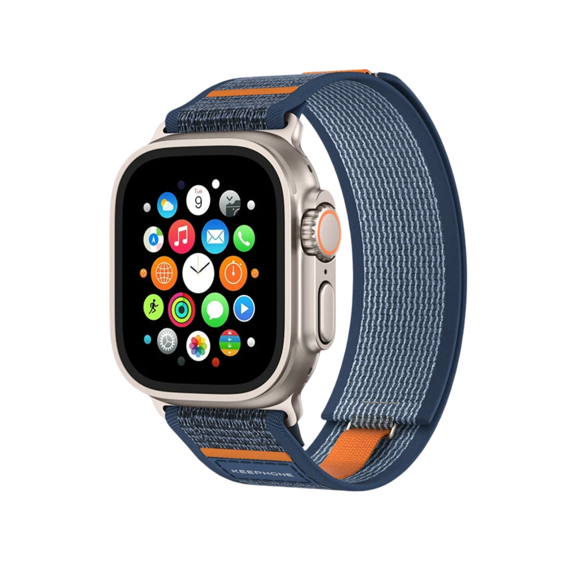 Keephone Apple Watch Ultra 2 49mm Musse Kumaş Kordon - Lacivert