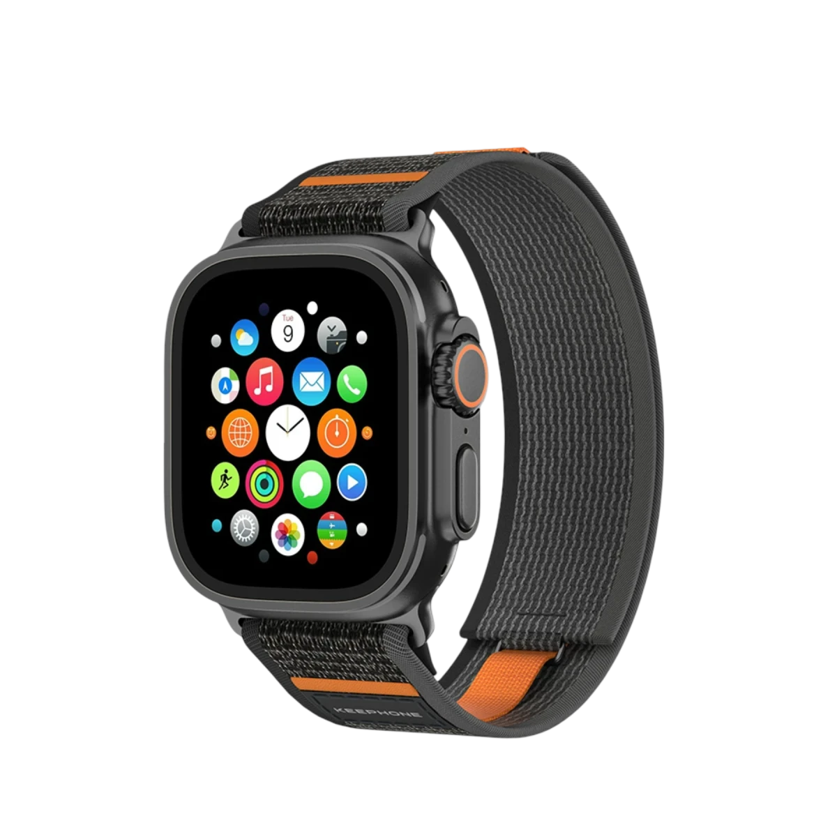 Keephone Apple Watch Ultra 2 49mm Musse Kumaş Kordon - Siyah
