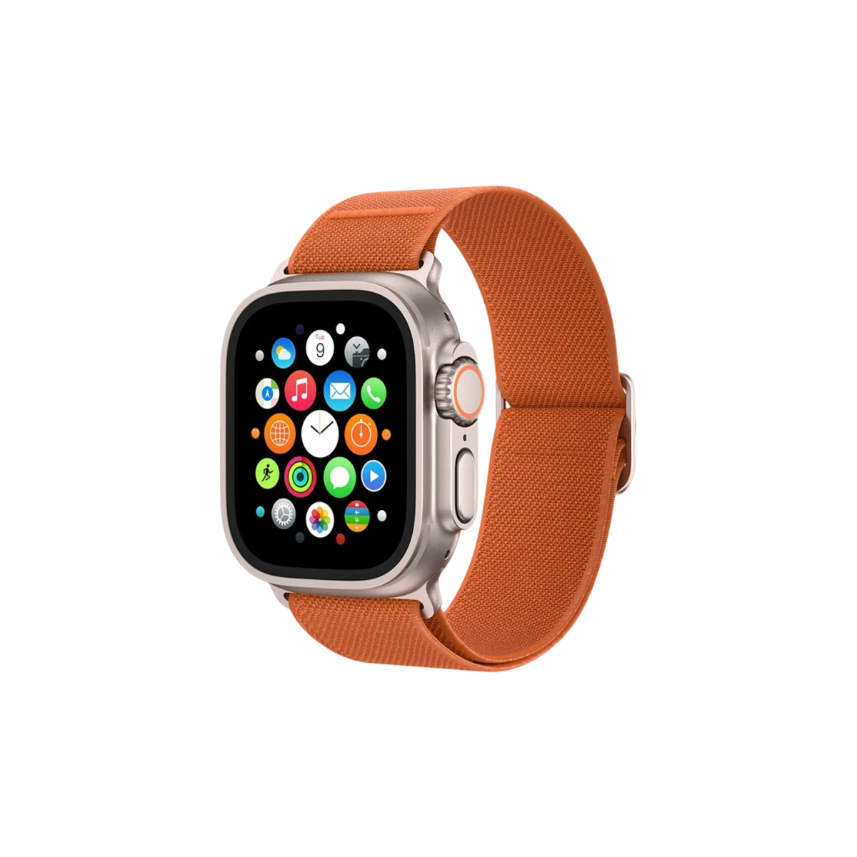 Keephone Apple Watch Ultra 2 49mm Navas Kumaş Kordon - Turuncu