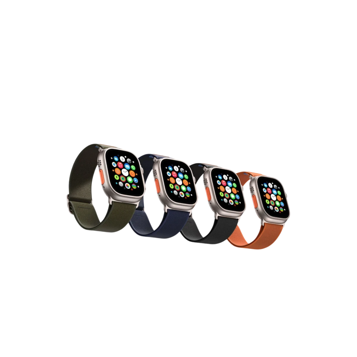 Keephone Apple Watch Ultra 2 49mm Navas Kumaş Kordon - Turuncu