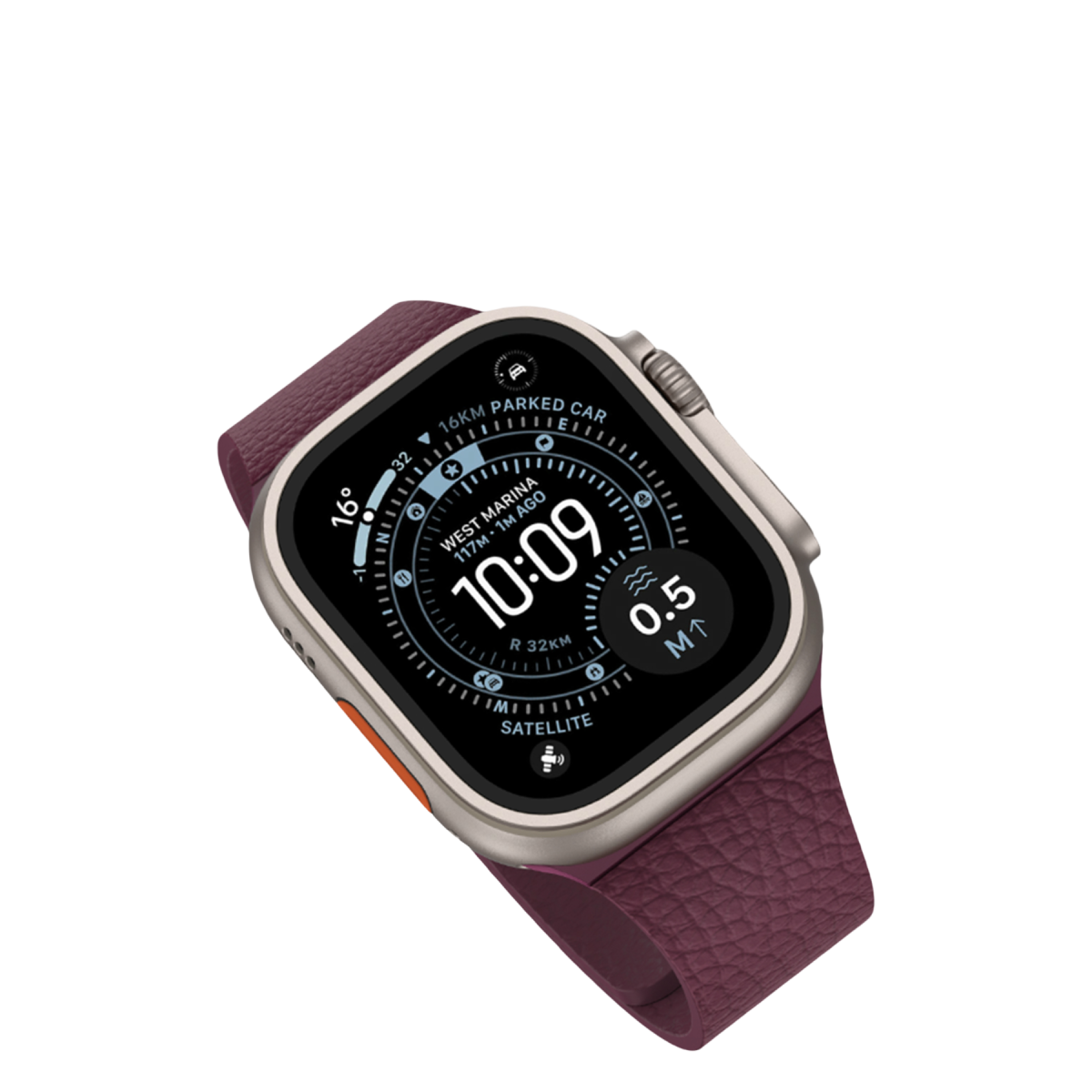 Keephone Apple Watch Ultra 49mm Lycucci Kordon - Bordo