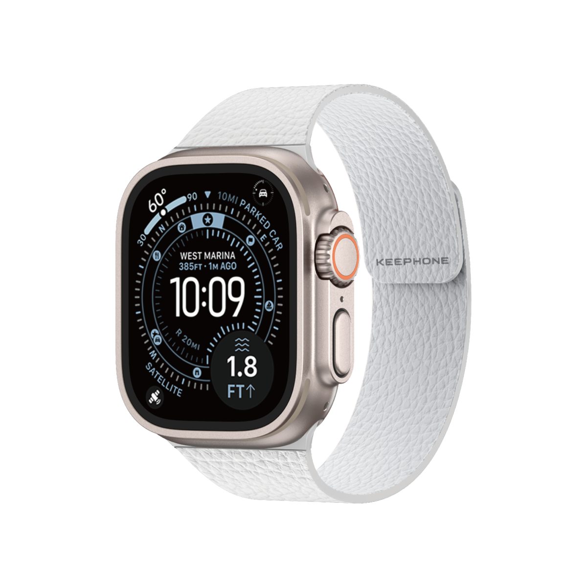 Keephone Apple Watch Ultra 49mm Lycucci Kordon - Beyaz