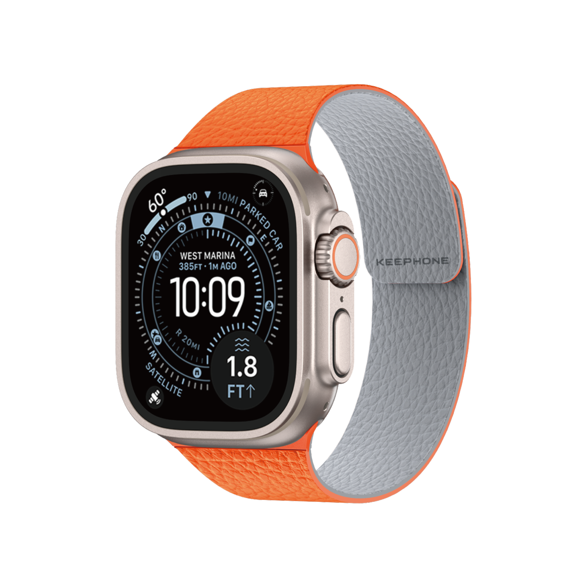 Keephone Apple Watch Ultra 49mm Lycucci Kordon - Turuncu