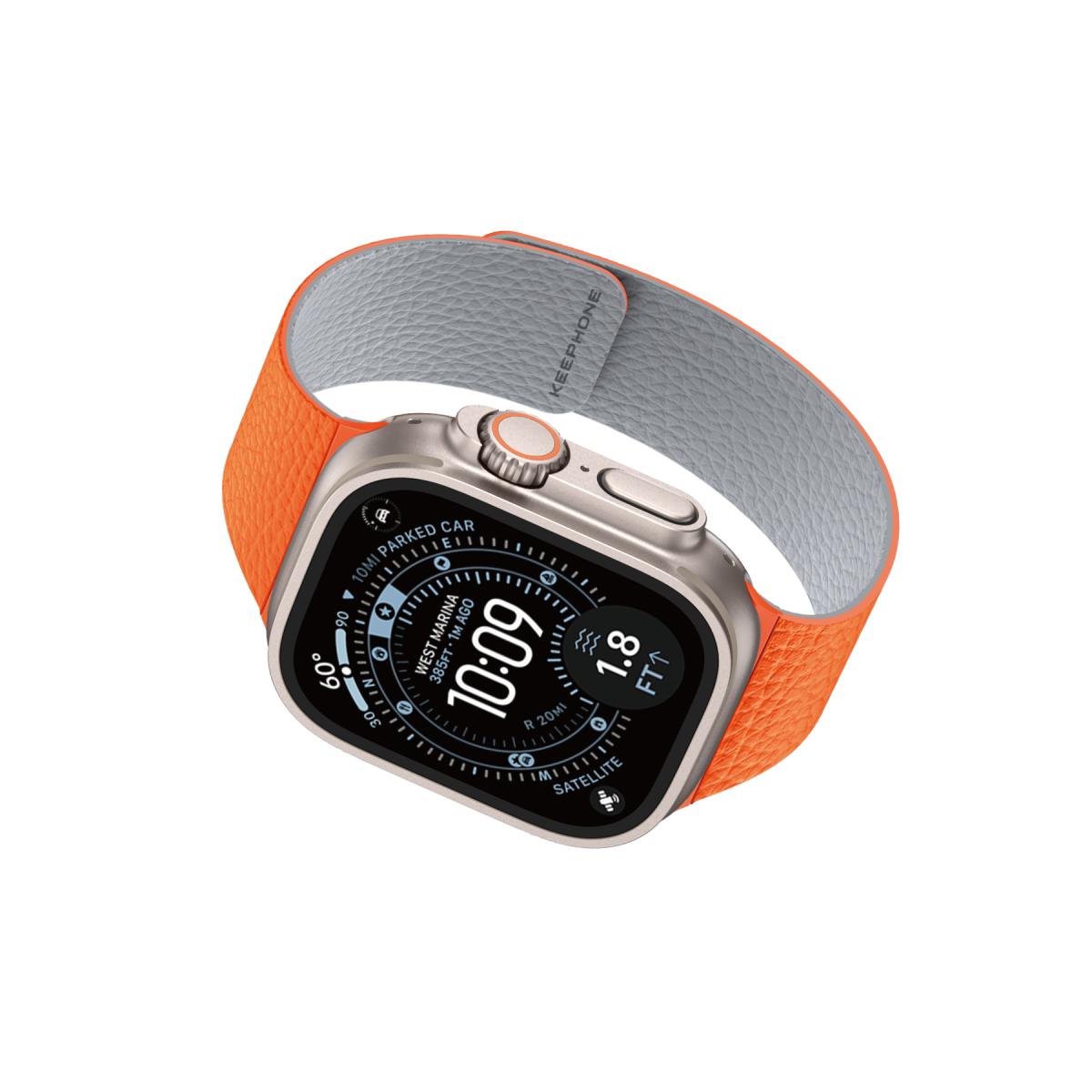Keephone Apple Watch Ultra 49mm Lycucci Kordon - Turuncu