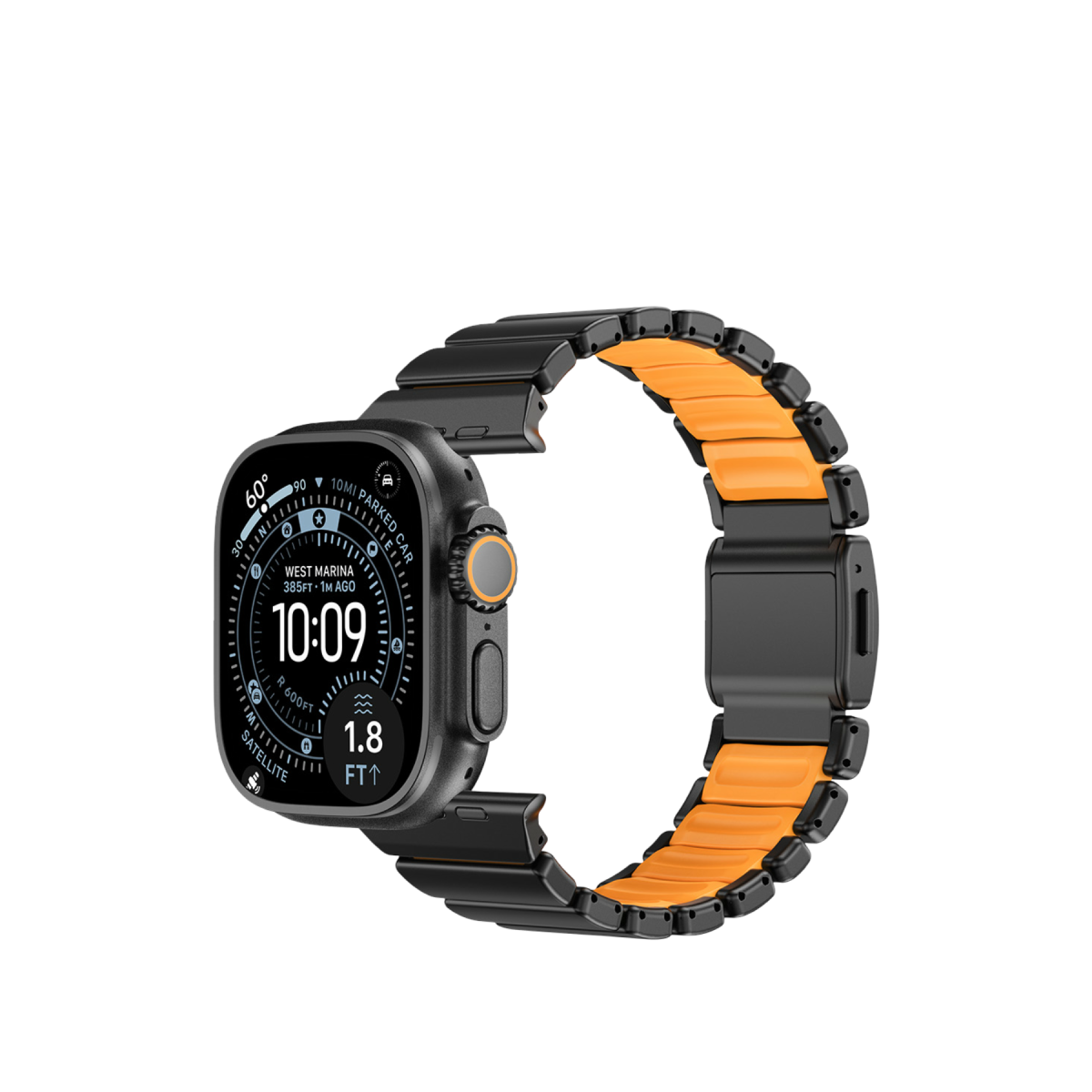 Keephone Apple Watch Ultra 49mm Titan Magband Kordon - Siyah
