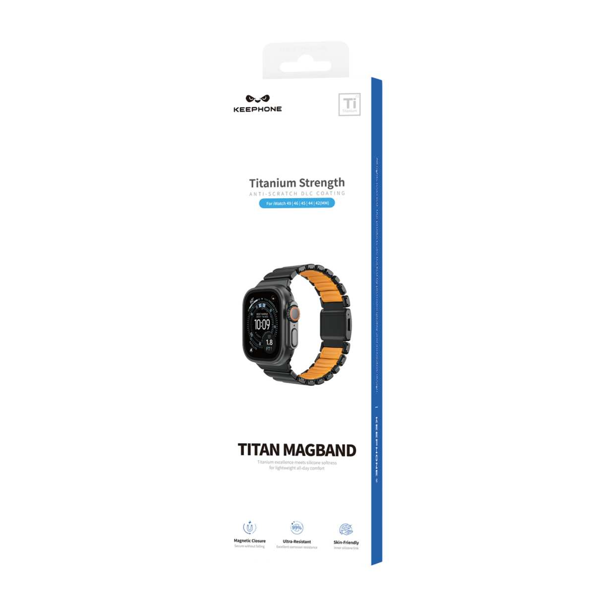 Keephone Apple Watch Ultra 49mm Titan Magband Kordon - Titan Gri