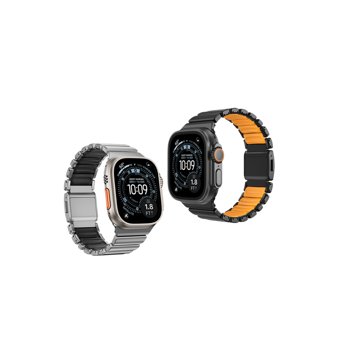 Keephone Apple Watch Ultra 49mm Titan Magband Kordon - Titan Gri