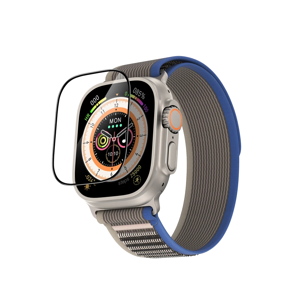Keephone Apple Watch Ultra 49mm Ultra Glass Pro Saat Cam Ekran Koruyucu - Şeffaf