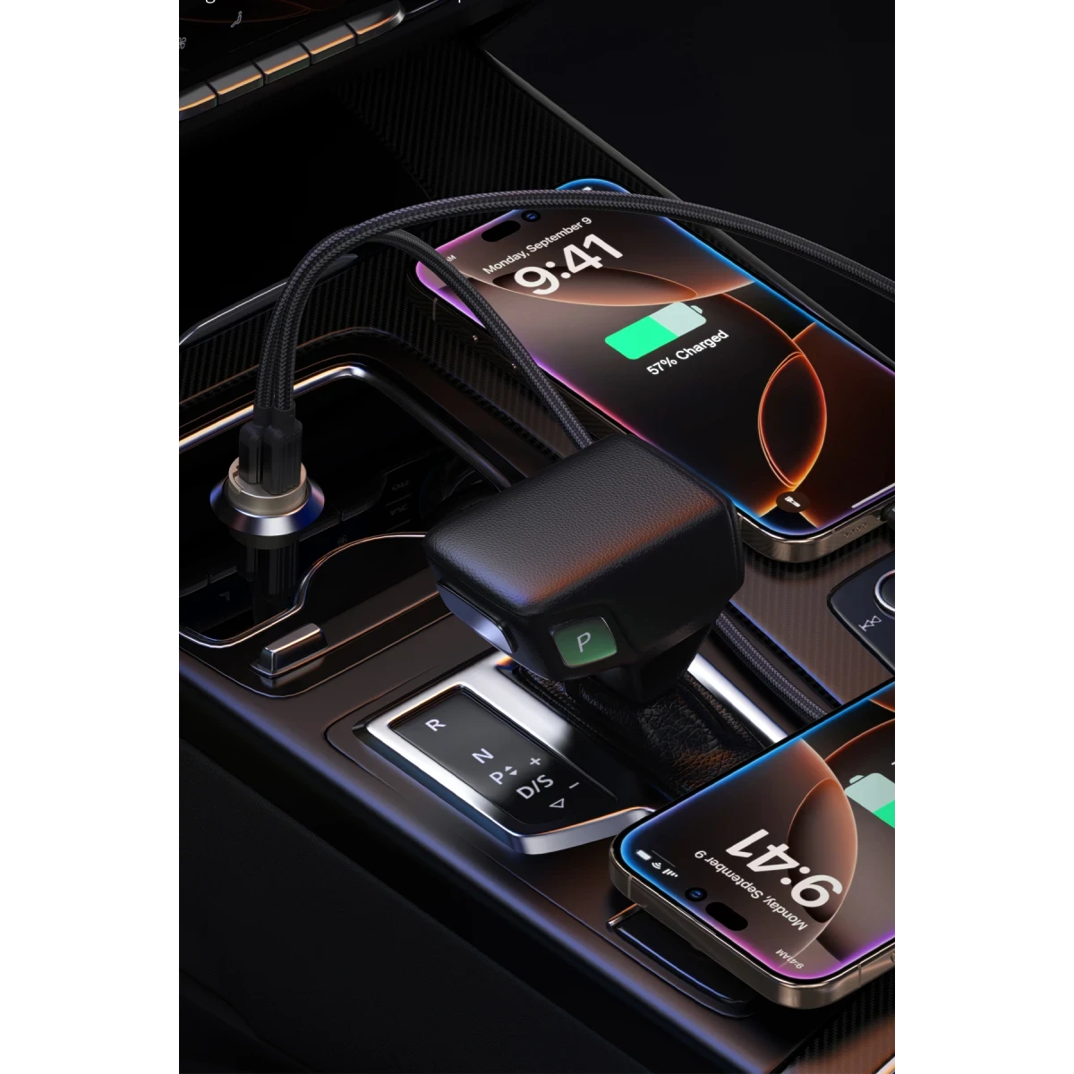 Keephone CarVolt CC12 1 Adet 36W Type-C 1 Adet 18W USB Çıkışlı PD Hızlı Araç Şarj - Titanyum