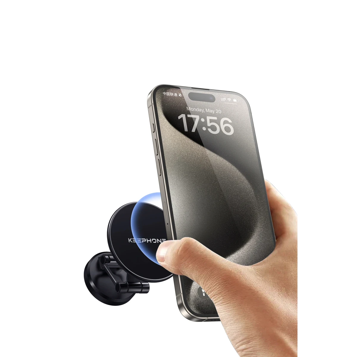 Keephone MagHold CR106 Yapışkanlı 360 Derece Ayarlanabilir Manyetik Magsafe Telefon Tutucu - Turuncu