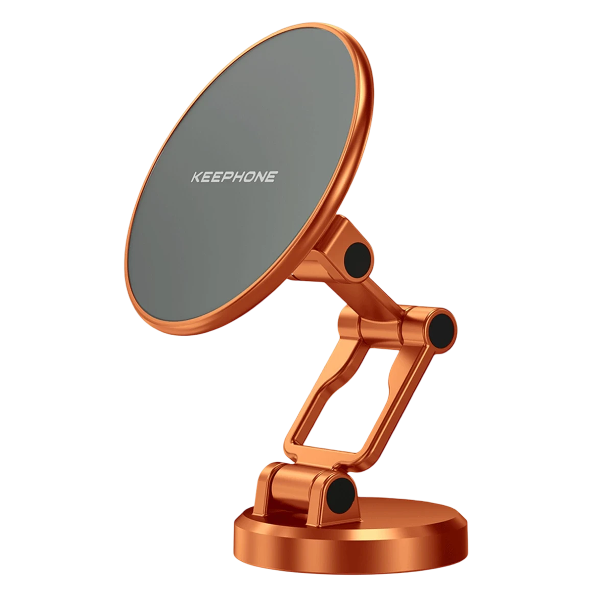 Keephone MagHold CR106 Yapışkanlı 360 Derece Ayarlanabilir Manyetik Magsafe Telefon Tutucu - Turuncu