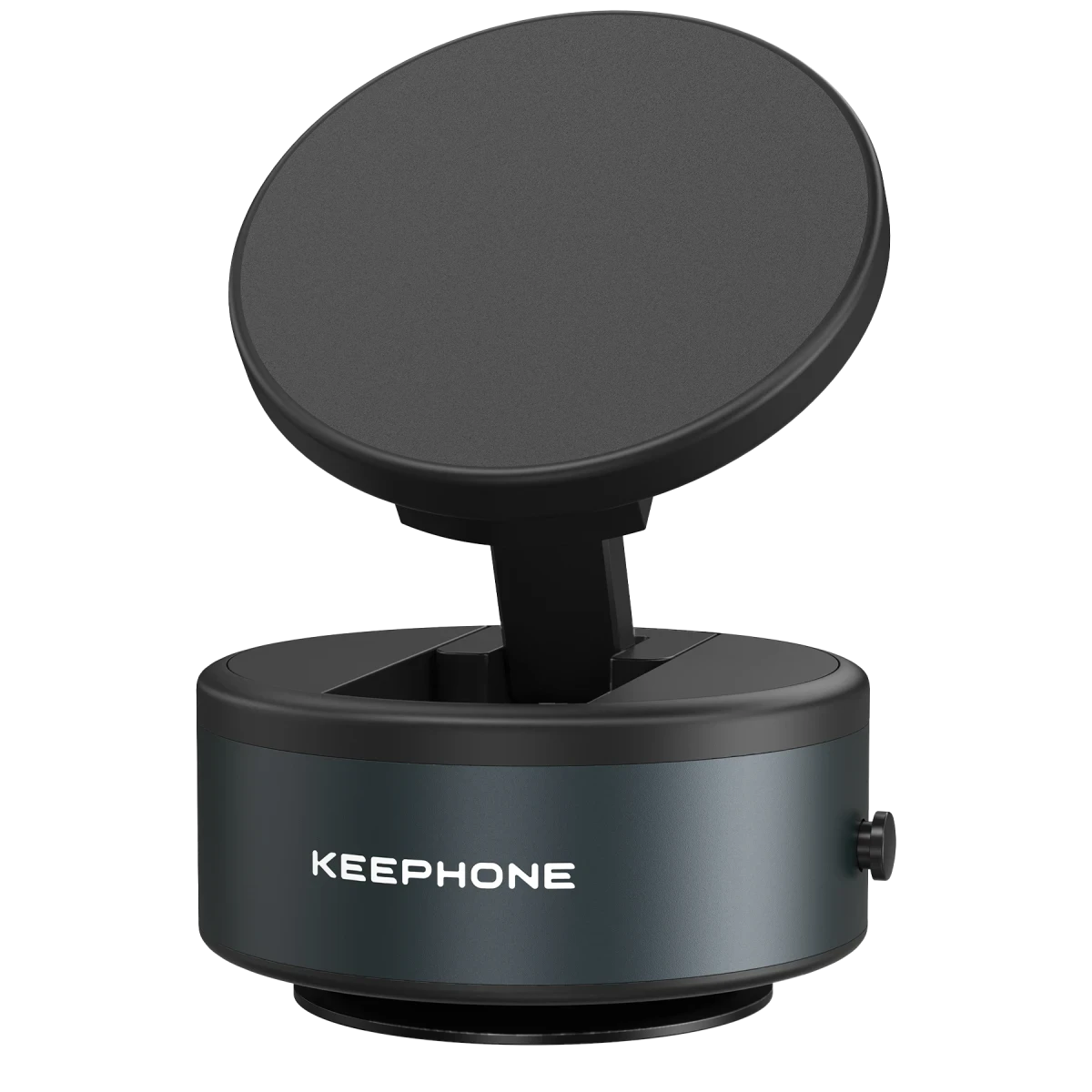 Keephone CR107 Vantuzlu 360 Derece Ayarlanabilir Kablosuz Şarj Destekli Manyetik Magsafe Telefon Tutucu - Koyu Gri