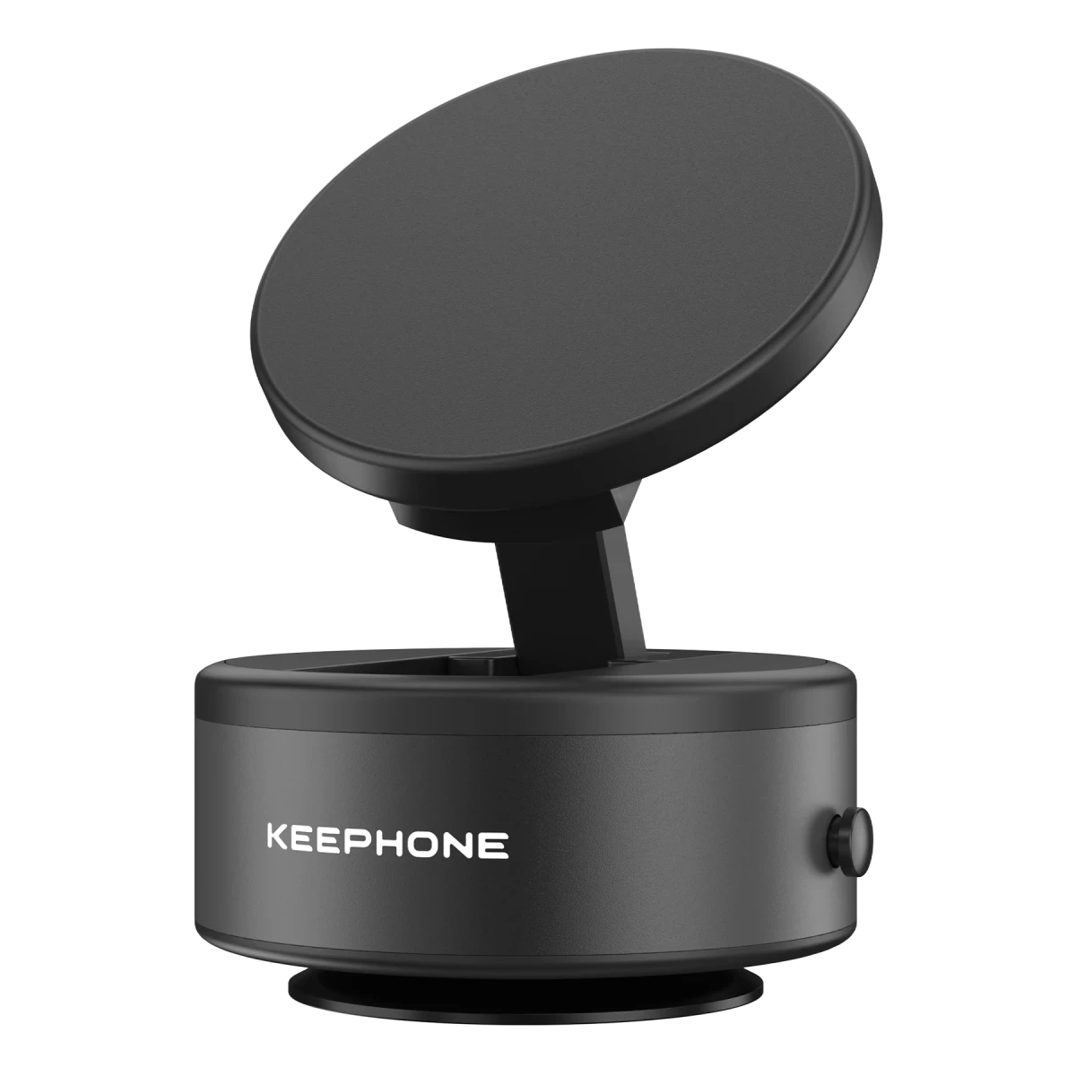 Keephone CR107 Vantuzlu 360 Derece Ayarlanabilir Kablosuz Şarj Destekli Manyetik Magsafe Telefon Tutucu - Siyah