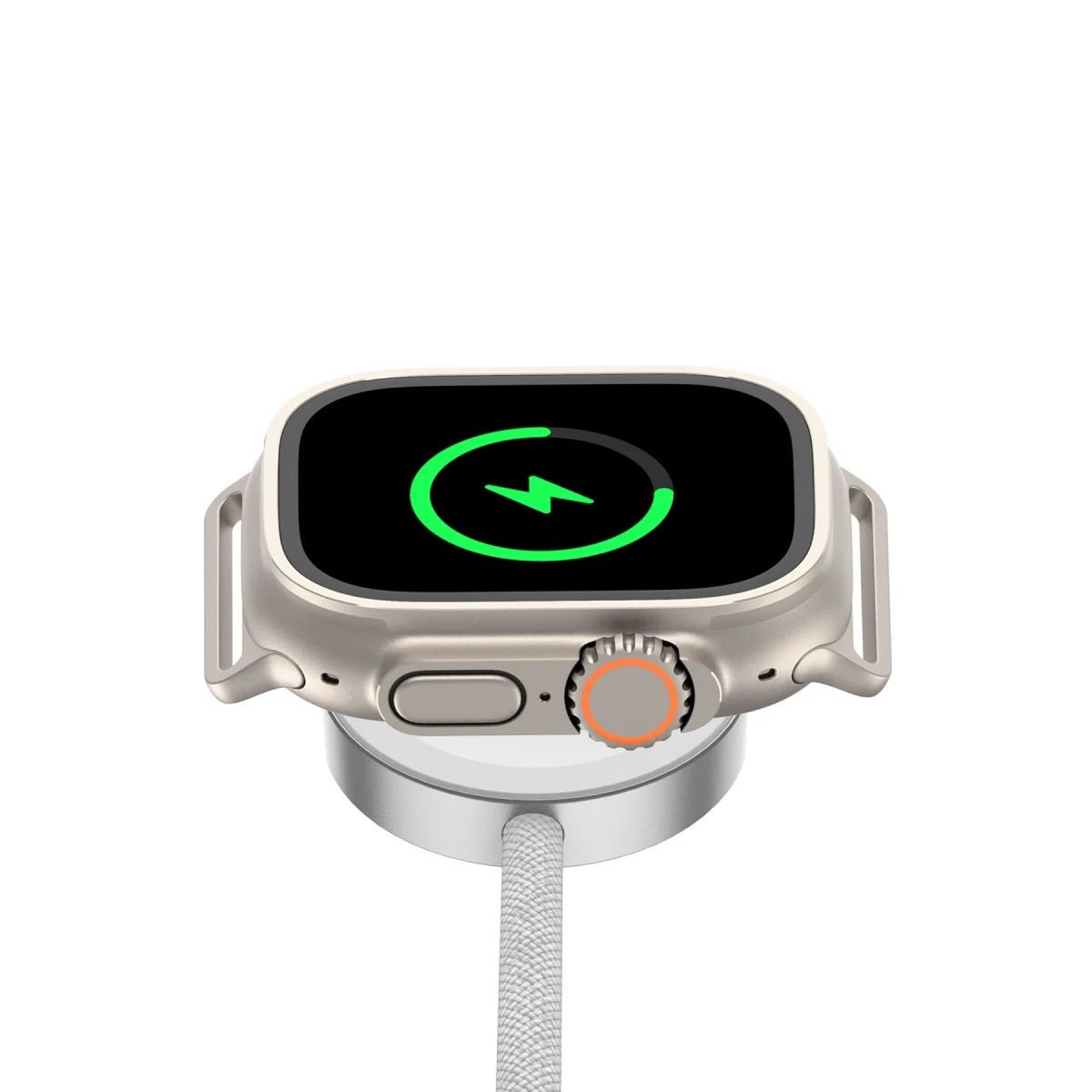 Keephone IC-015 Type-C to Kablosuz Saat Şarj Çıkışlı Hızlı Şarj Kablosu - Beyaz