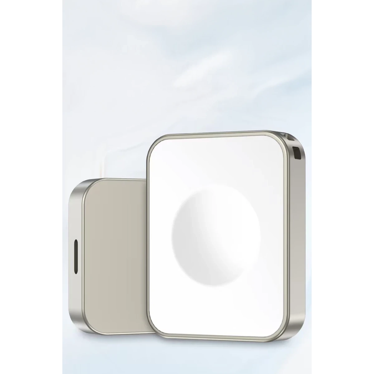 Keephone IC-017 Ekstra Type-C Çıkışlı Saat Kablosuz Şarj Aleti - Gümüş