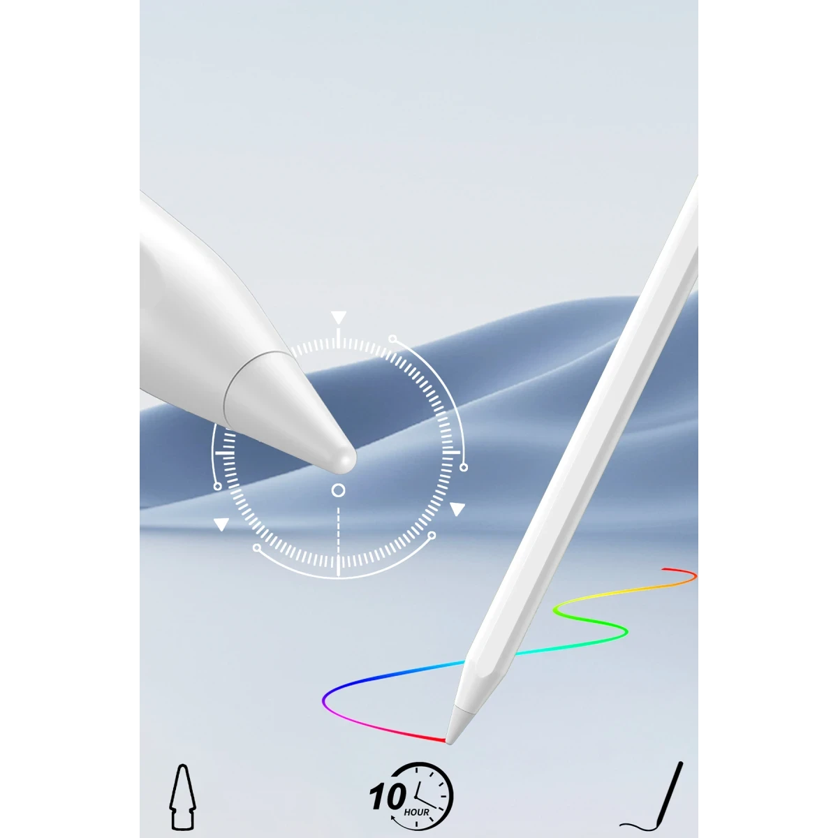 Keephone IPEN-03 iPad Uyumlu Magsafe Şarj Destekli Dokunmatik Stylus Pen Kalem - Beyaz