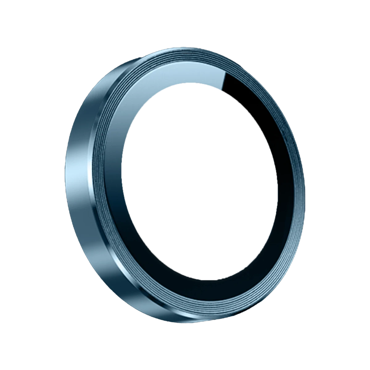 Keephone iPhone 14 3D Spiral Alüminyum AR Kamera Lens Koruyucu - Mavi