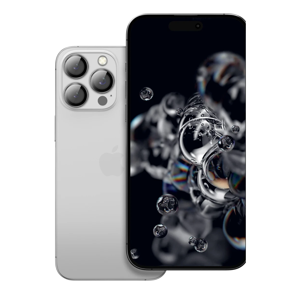 Keephone iPhone 14 3D Spiral Alüminyum AR Kamera Lens Koruyucu - Mor