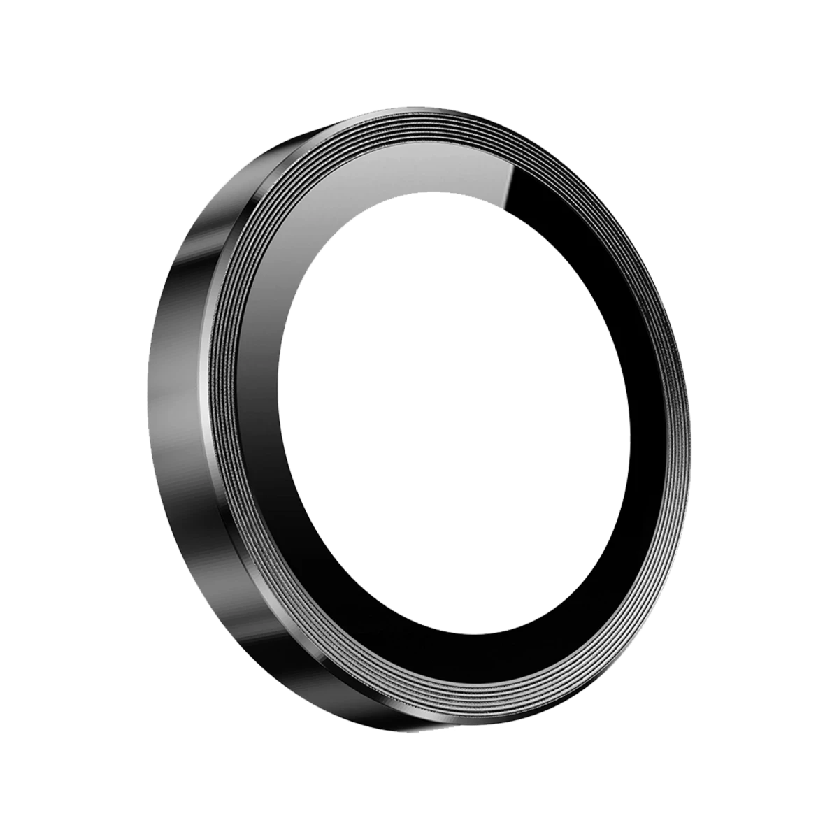 Keephone iPhone 14 3D Spiral Alüminyum AR Kamera Lens Koruyucu - Siyah