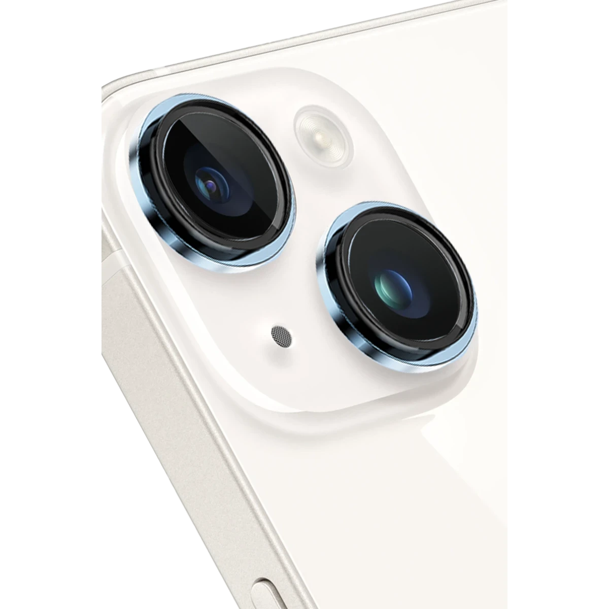 Keephone iPhone 14 Capital Alüminyum AR Kamera Lens Koruyucu - Mavi