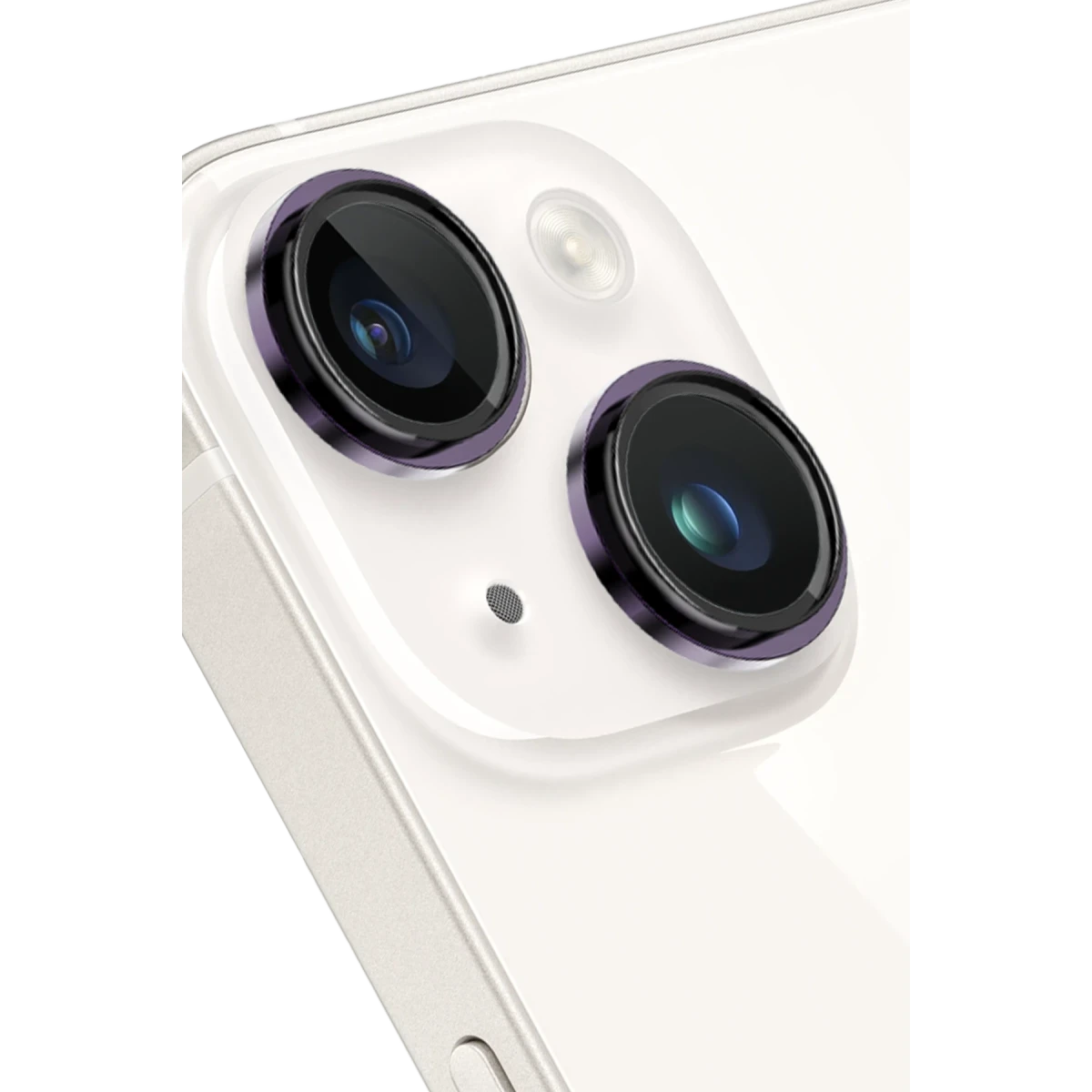 Keephone iPhone 14 Capital Alüminyum AR Kamera Lens Koruyucu - Mor
